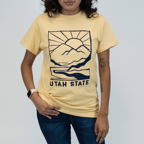 utah state scenic t-shirt maize